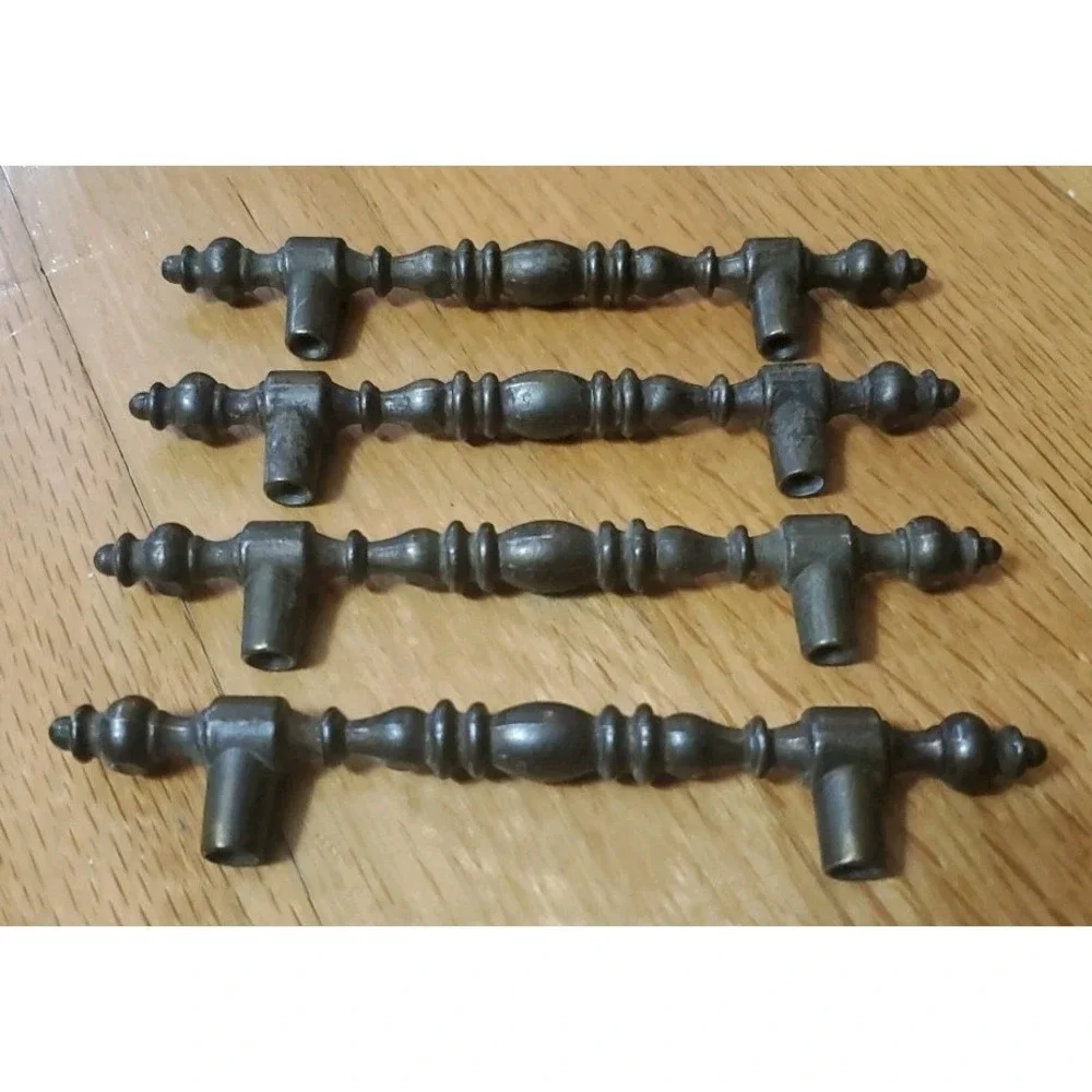 Vintage Brass Drawer Handles Cabinet Drawer Knobs 1960's Lot‎ of 4